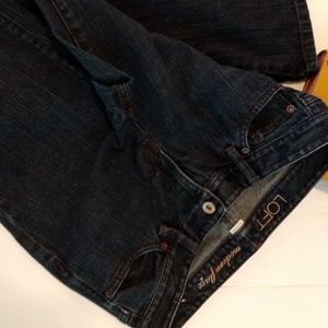 ♥️ Loft dark wash modern flare jeans sz 4P
